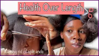 Getting Rid Of Dead Ends ✂️|| Trim my relaxed hair with me!