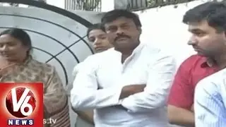 Chiranjeevi Jumps Queue at a Polling Booth In Jubilee Hills And was taken Aback