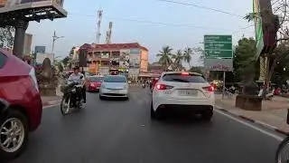 🌅 Timelapse Bike Ride from Siem Reap Outskirts to Downtown | Wat Po Tour 🚴&zwj;♂️