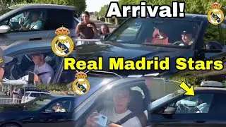 Real Madrid Players Arrival for Preseason Training in Luxurious Cars🔥Rudiger,Mbappe Vinicius,Trent