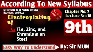 Electroplating of Steel | Tin, Zinc & Chromium Coating Process@ChemistryClass-9-10 