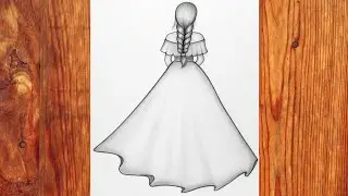 Beautiful Girl Pencil Sketch | Easy Braid Hairstyle Drawing | Simple Shading Art Tutorial