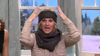 MUK LUKS Infinity Scarf and Headband Set with Gift Bag on QVC