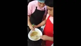The steps of making Filipino style cesear salad