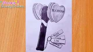 BLACKPINK light stick drawing easy || Army and blink drawing || K-pop drawings for beginners