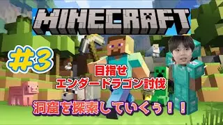 【#3】Minecraft マインクラフト エンダードラゴン討伐目指してやっていくぅ！！洞窟探索編！！