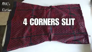 Sewing Tutorials| Lesson 35| How To Sew 4 Corners Slit In Ghana|Four pieces Skirt Without Cutting