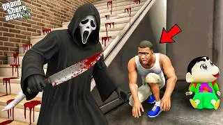 Franklin Biggest Plan To Kill Ghost Face In Los Santos || Ghost Scream || SHINCHAN GTA 5 VIDEO