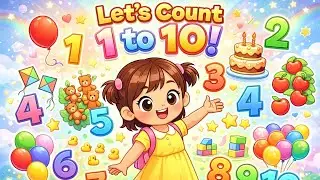 Counting 1 to 10 with Fun Objects 🎈🍎🎂 | Learn Numbers for Kids | Toddler Counting