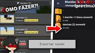 COMO EXPORTAR MUNDOS NO MINECRAFT 1.21.101+(atualizado)