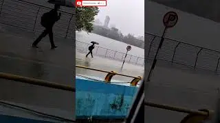 Heavy rain fall 🌧️ View in Thana talav pali lake.. 🌨️