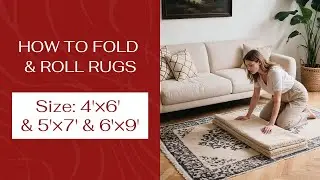 HOW TO FOLD & ROLL RUGS #purecozy #rug #folding #teaching #rugtips #foldrug #homeideas