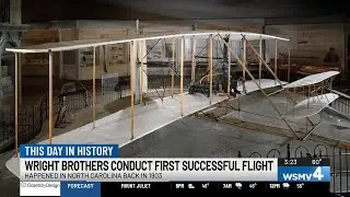 This Day in History: Wright Brothers conduct first successful flight