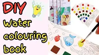 DIY How to make water colouring book at home easy/ #magic water book/diy colourbook #art #diy #craft