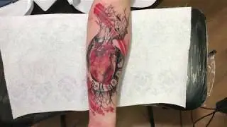 Realistic heart - Tattoo time lapse