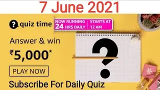 Amazon Quiz Answers Today | 7 June 2021