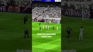 Bukayo Saka missed penalty Courtois saved #realmadridarsenal #realmadrid