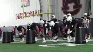 Herb Hand pushes Auburn's offensive line