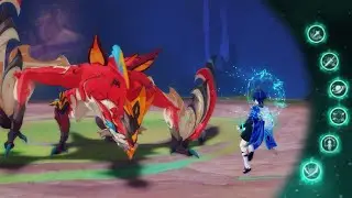 C6 R5 Wanderer vs Goldflame Qucusaur Tryant [Genshin Impact 5.0]