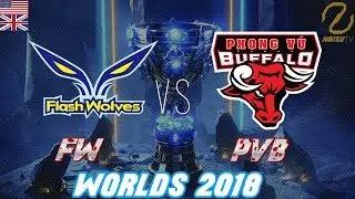 Phong Vũ Buffalo - Afreeca Freecs ( PVB - AFS ) Worlds 2018 Group Stage Day 6