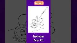 Inktober Day 22  The Button Sewing Wand 🪡 | Stitching Magic Together