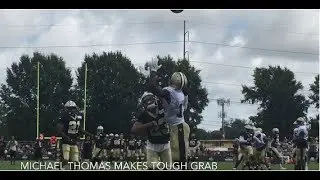 Michael Thomas makes a tough catch and other highlights from Day 7 of Saints camp