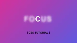 FOCUS | CSS Hover Effects