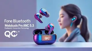 Fone Bluetooth QCY HT08 Melobuds Pro ANC 5.3 com Conex&atilde;o Multiponto.