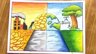 World Environment Day Poster 2022 || Save Earth Save Environment Save Future Drawing Easy Steps 2022