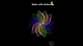 Python Graphics colourful Flower 3D || P-TechRoom #shorts