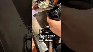 Cleaning rubber base ink off of the ink stone with @GripClean