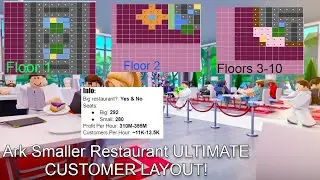 Ark's smaller restaurant ULTIMATE CUSTOMER LAYOUT! (15k PER HOUR) Roblox My Restaurant
