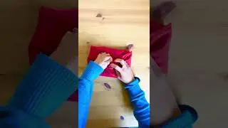 How to Wrap a Present with a Cloth Napkin #Shorts