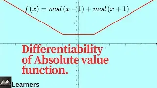 Differentiability & Continuity of Absolute Value Function! |Jee Advanced|