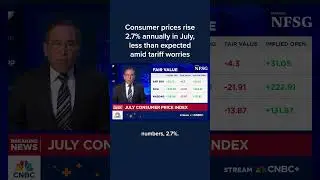 Consumer prices rise 2.7% annually in July, less than expected amid tariff worries