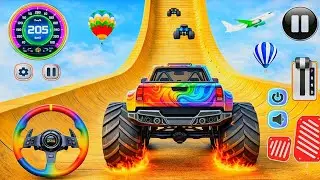 Monster Truck Goes Flying on Mega Ramp || Insane Stunt Gameplay | Android Gameplay 