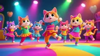 Восемь маленьких котят танцуют 🐱💃 | Забавное видео с животными для детей