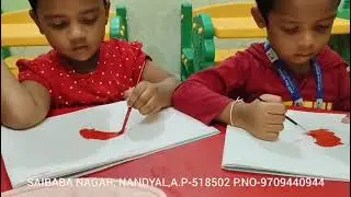 Red &hearts;️ colour day activity at OTP PRESCHOOL by our little &hearts;️&hearts;️&hearts;️Learn while doing is our uniqueness🎓