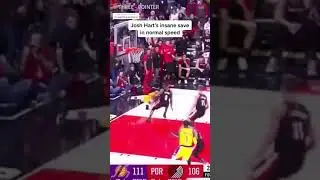 Josh Hart's insane save in normal speed 💦 NBA Nation #Shorts