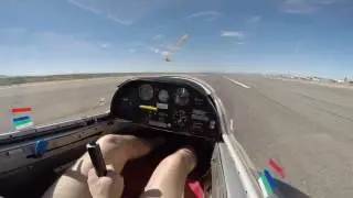 Dust devil on landing rollout