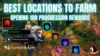 Neverwinter Mod 22 - OPENING 100 Progression Rewards DROP Rates Coalescent Motes Unbind Tokens