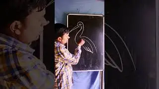 Easy Heron Bird drawing from number 9 #heron#birddrawing#shorts#art#drawing#viral#youtubeshorts