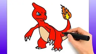 C&oacute;mo Dibujar A Charmeleon De Pok&eacute;mon (Tutorial De Dibujo F&aacute;cil)