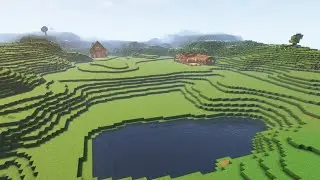 Relaxing Minecraft landscape Terraforming Timelapse