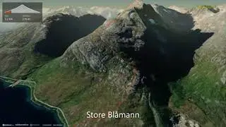 Store Bl&aring;mann ∆ hiking trails ∆ 3d-trail.com/norway/