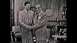 TV CLUB 1960 - Host Don McNeill with Boris Karloff showcasing his babysitting prowess