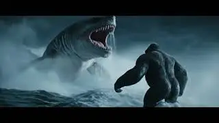 King Kong vs Giant Shark  Ocean Battle #kingkong  #movie #trending