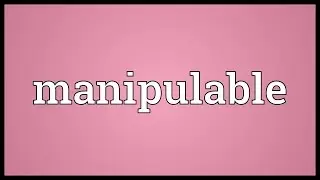 Manipulable Meaning