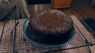 Black Magic Cake w/ Peanut Butter Icing