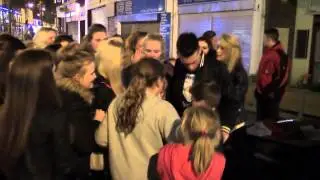 Gaz Geordie Shore in Ferrari gets MOBBED By Fans